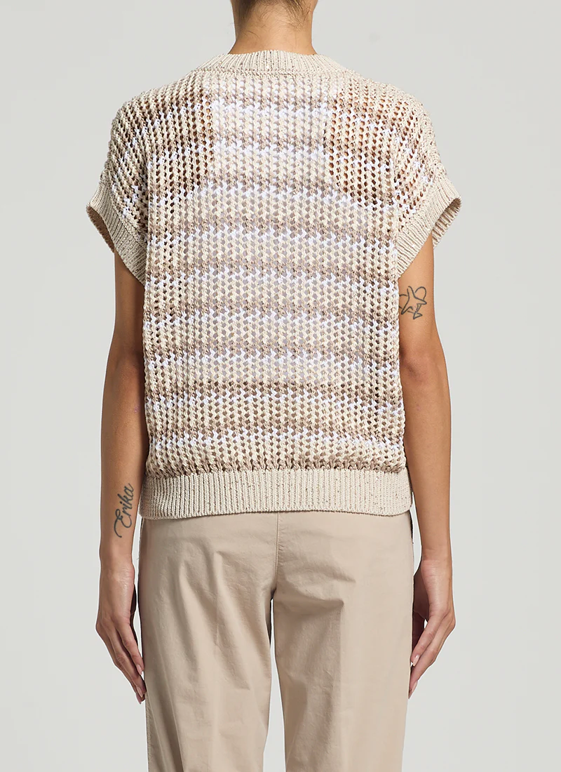 Sequin Tricot Cotton Sweater - Image 3