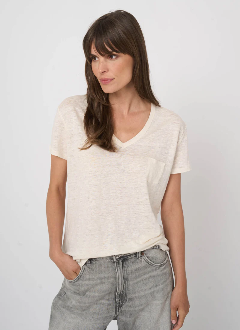V Neck Short Sleeve Tee - Image 4