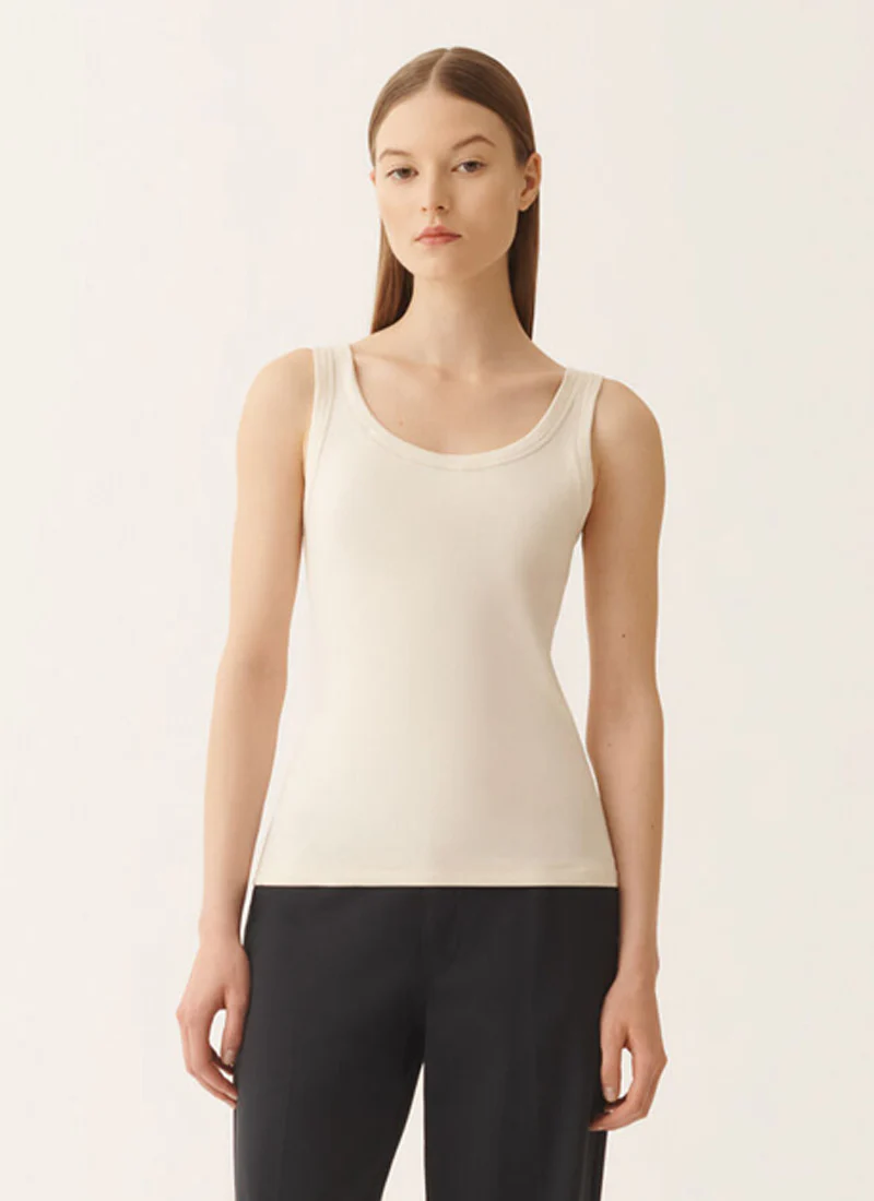 Ribbed Jersey Tank Top