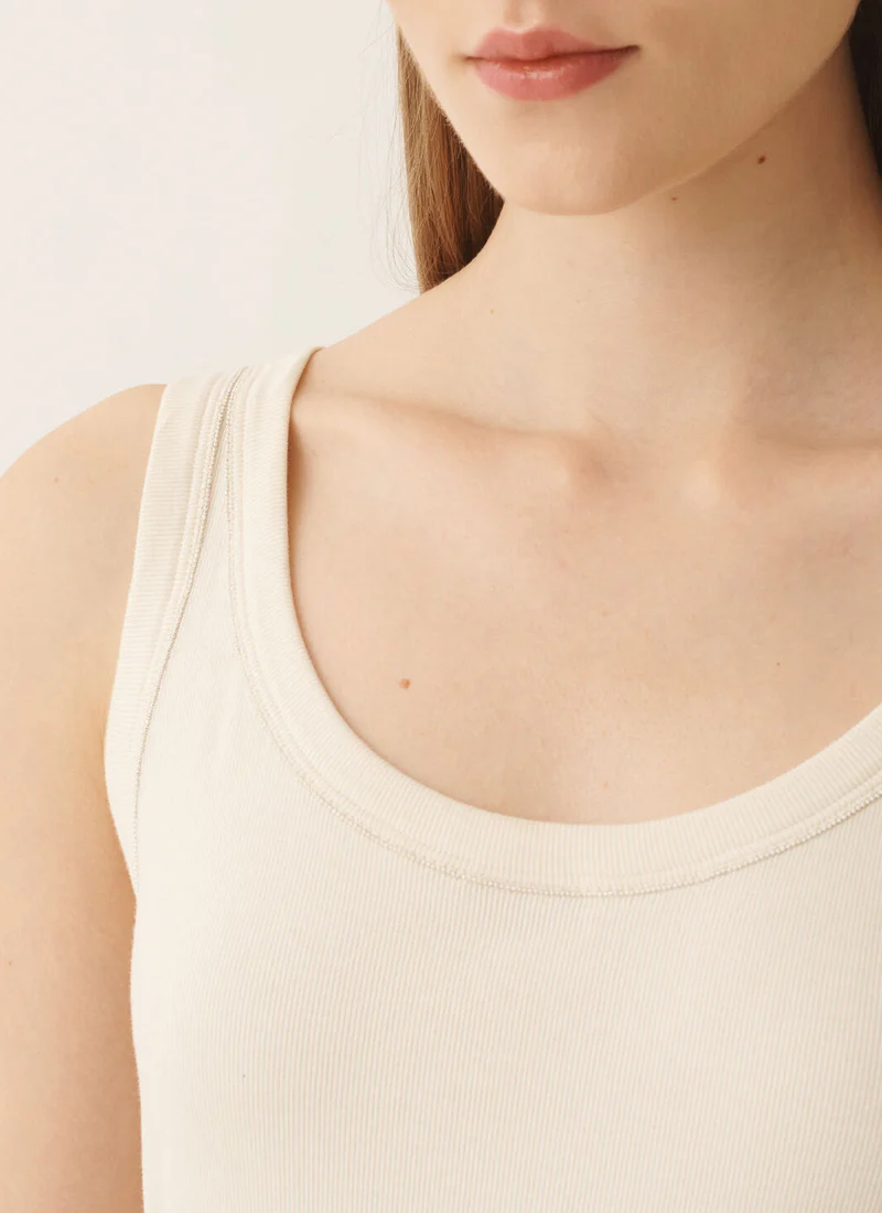 Ribbed Jersey Tank Top - Image 2