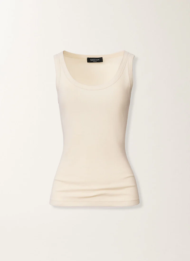 Ribbed Jersey Tank Top - Image 5