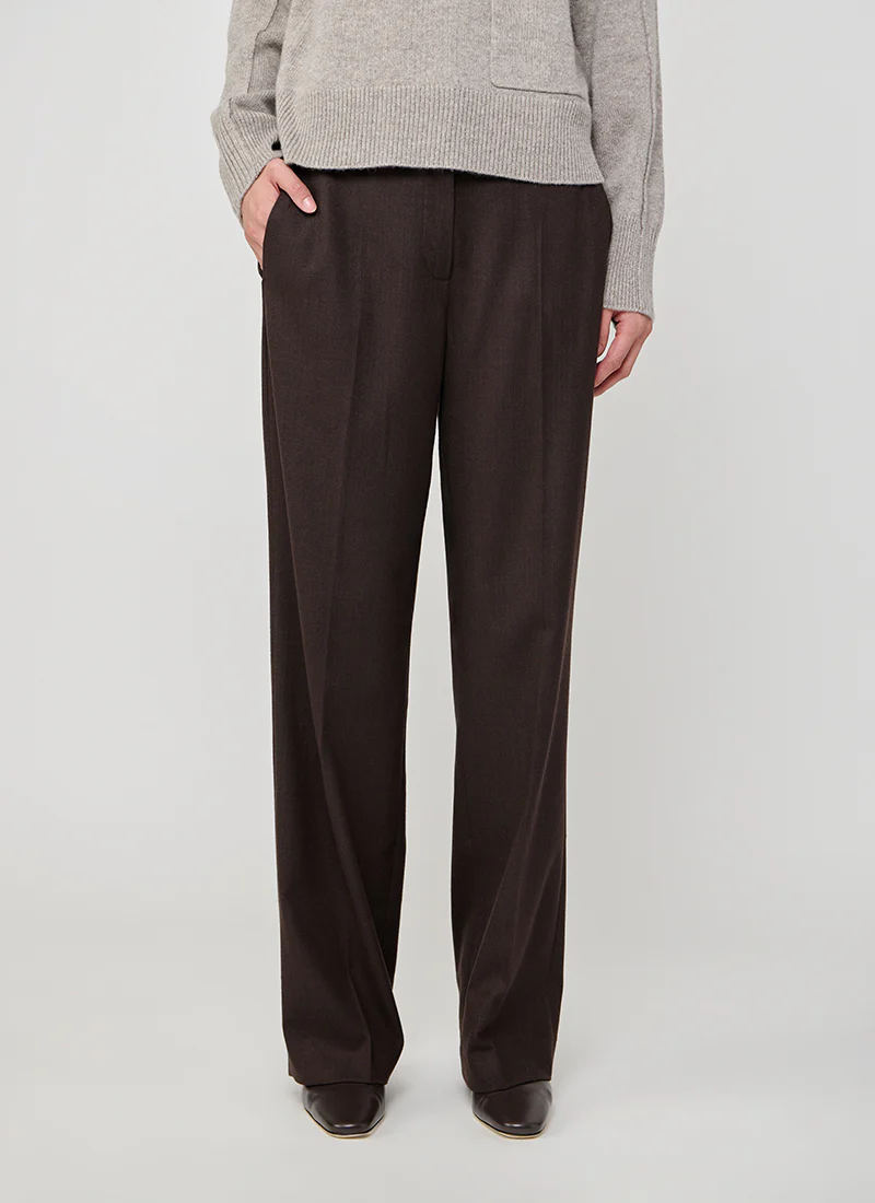 Luca Mid Waist Flannel Pant