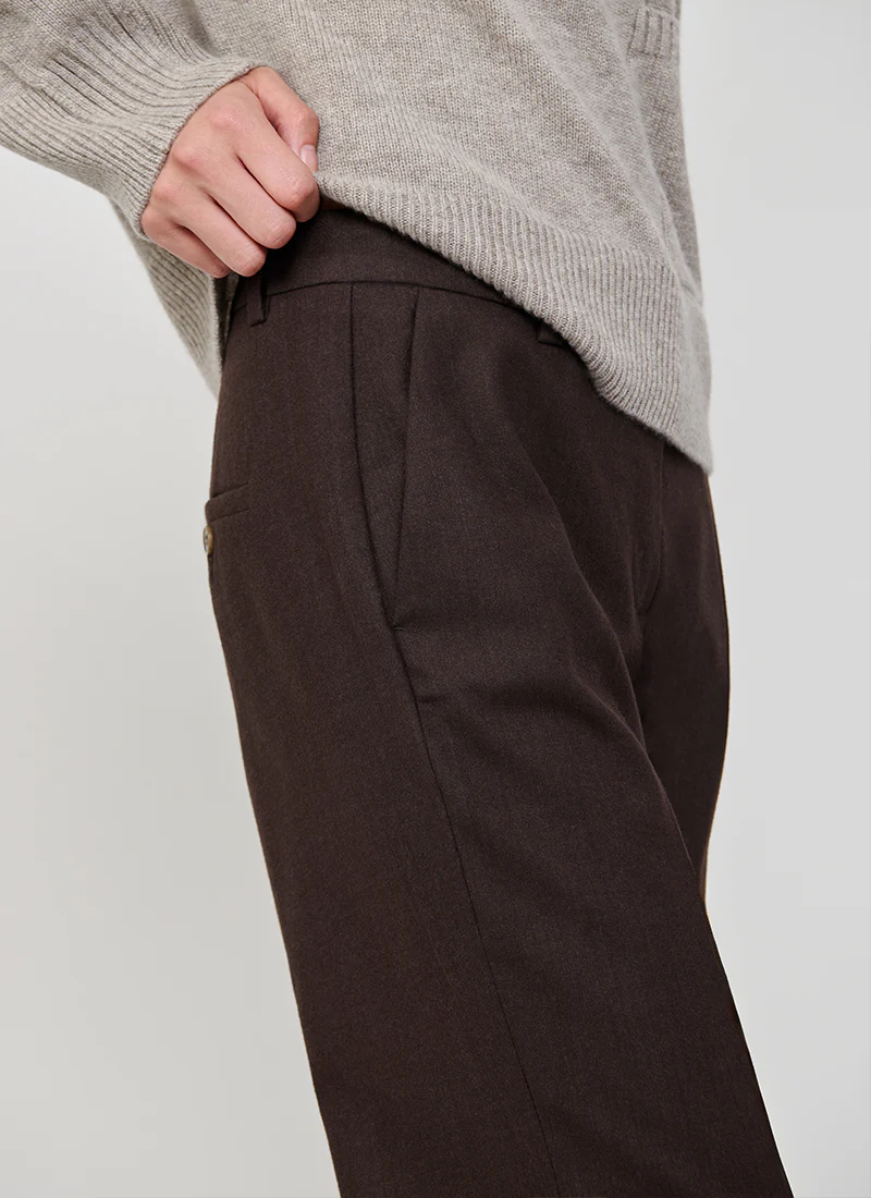 Luca Mid Waist Flannel Pant - Image 3