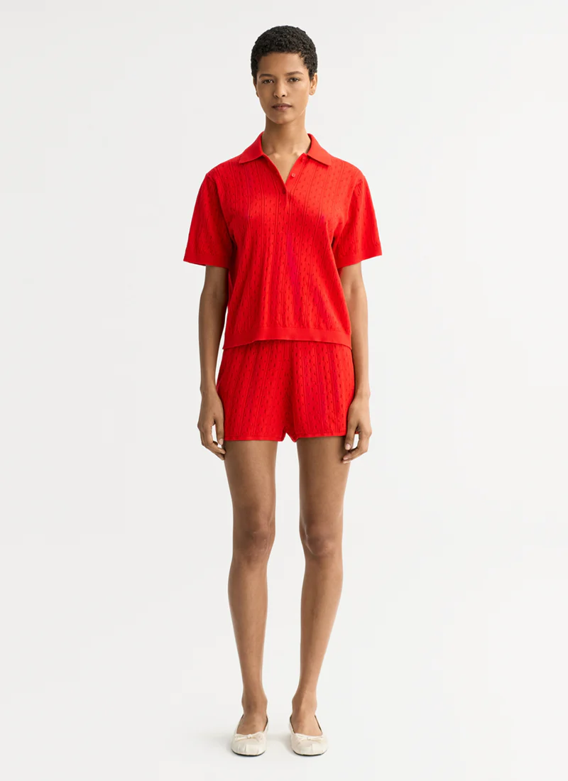 Pointelle Pique Polo - Image 4