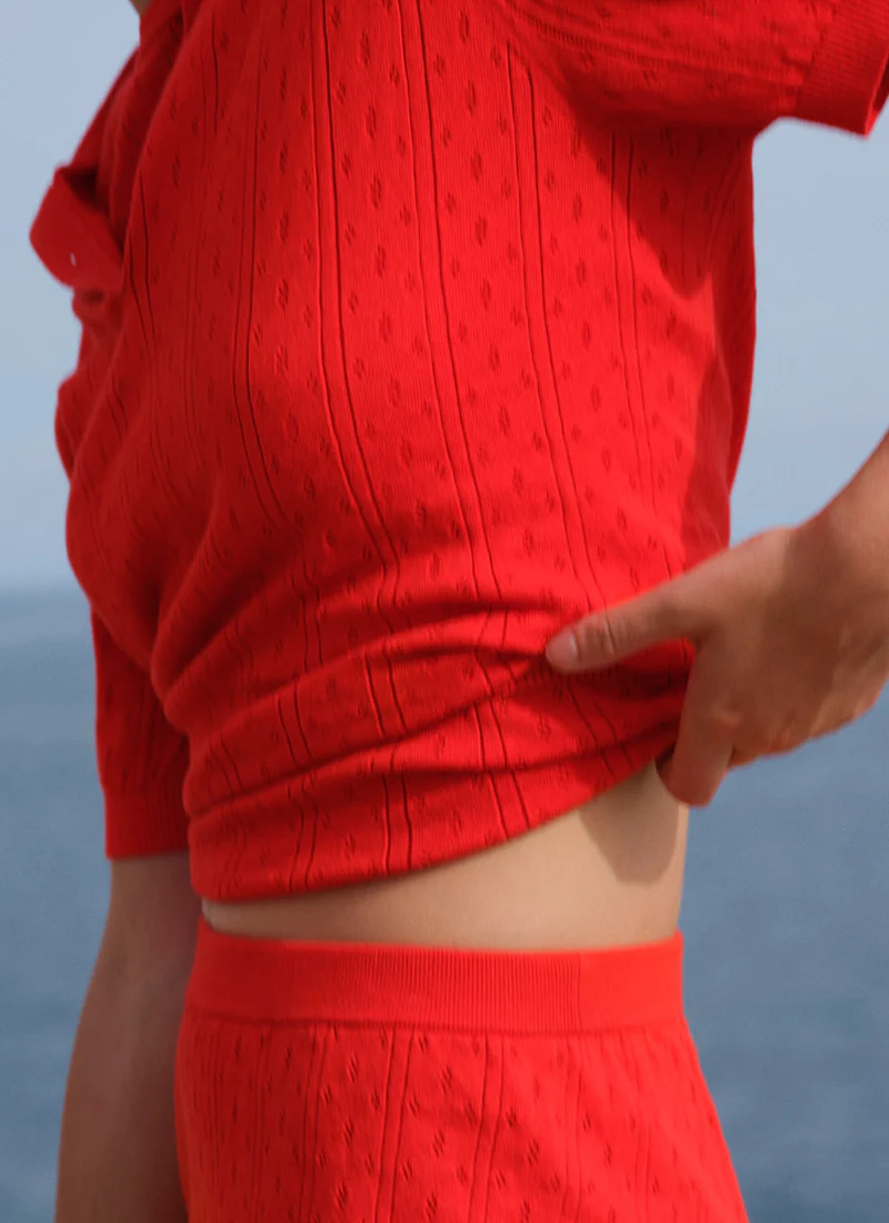 Pointelle Pique Polo - Image 6